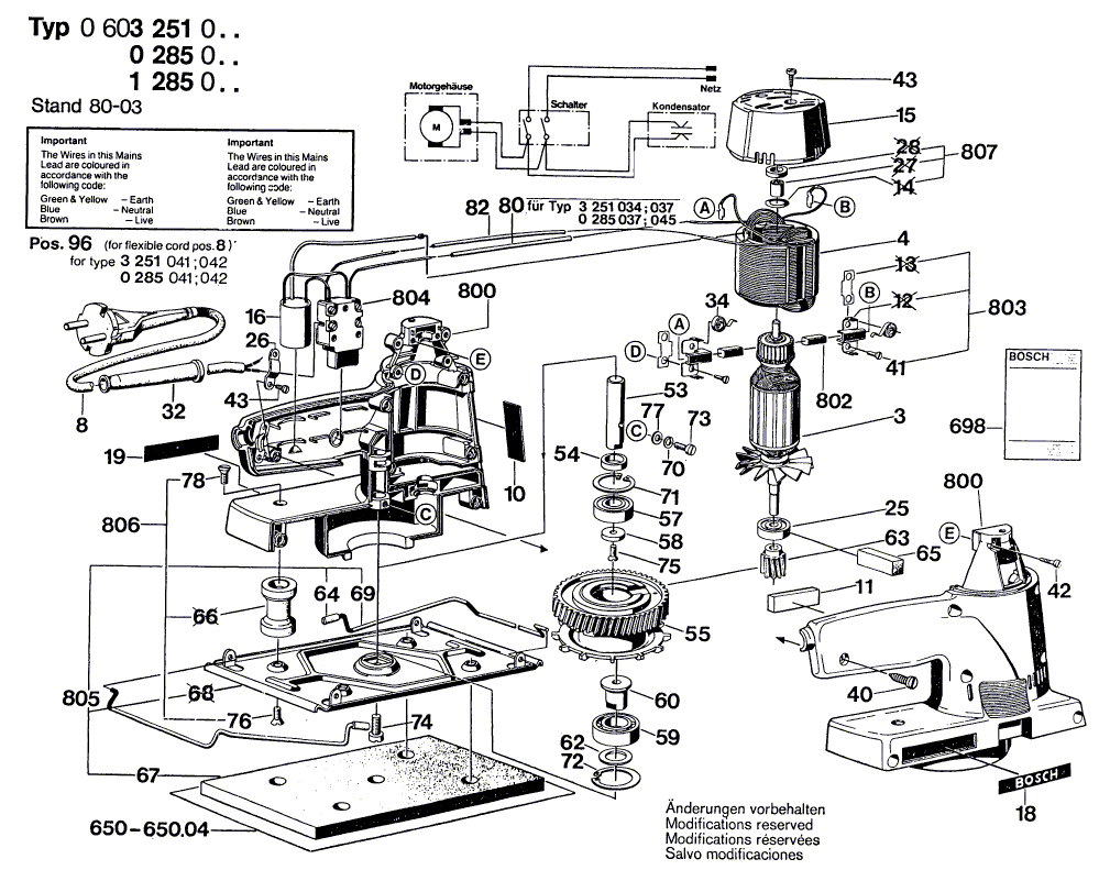 Bosch  Titreimli Zmpara 0 603 251 003