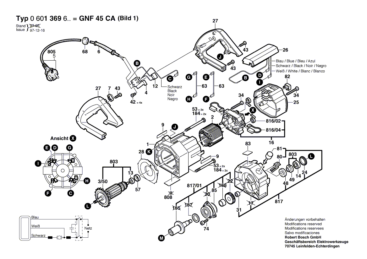 Bosch GNF 45 CA Kanal Ama 0 601 369 603